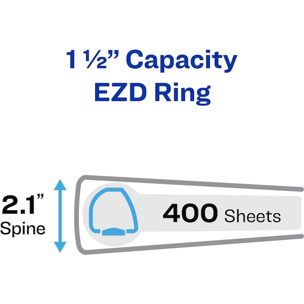 Binder,Durable View,EZD Rings1.5,Black