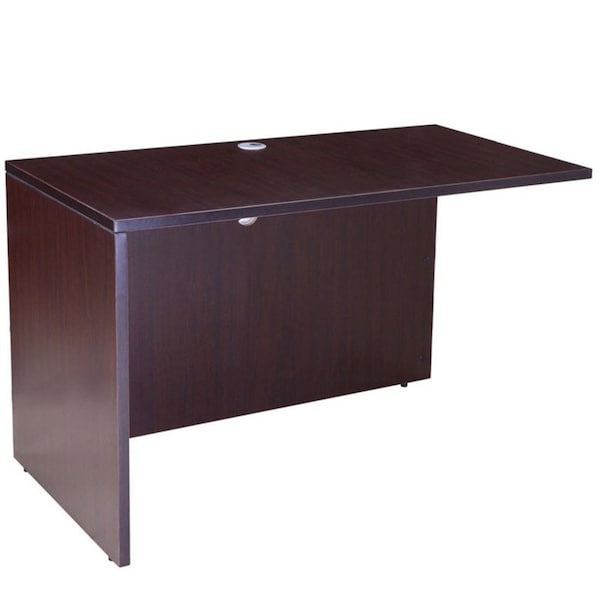 48 W Desk Return, Mahogany