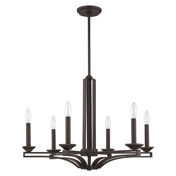 Trumbull 6 Light Bronze Chandelier