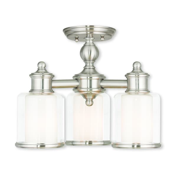 Middlebush 3 Light Brushed Nickel Conver