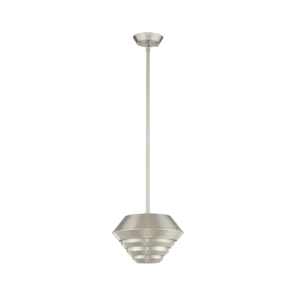 Amsterdam 1 Light Brushed Nickel Mini Pendant