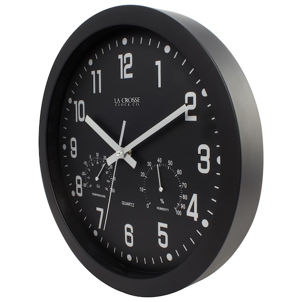 Wall Clock W Temp/Humidity,12