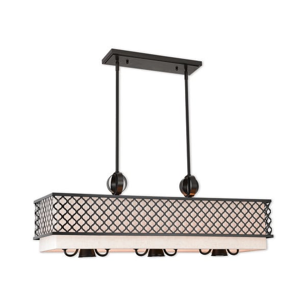 Arabesque 9 Light English Bronze Linear Chandelier