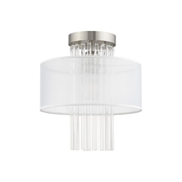 Alexis 1 Light Brushed Nickel Ceiling Mo