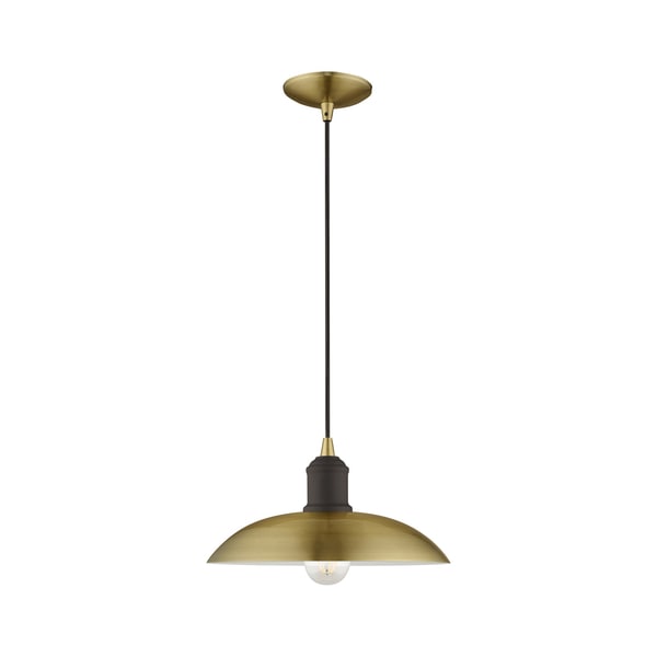 Metal Shade Mini Pendants 1 Light Antique Brass Mini Pendant