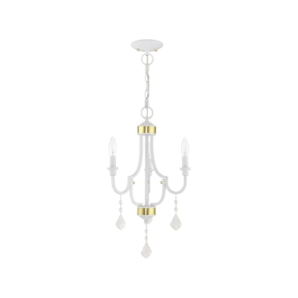 Glendale 3 Light White Mini Chandelier