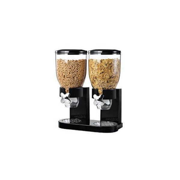 Double Cereal/Snack Dispenser, Black/Charcoal