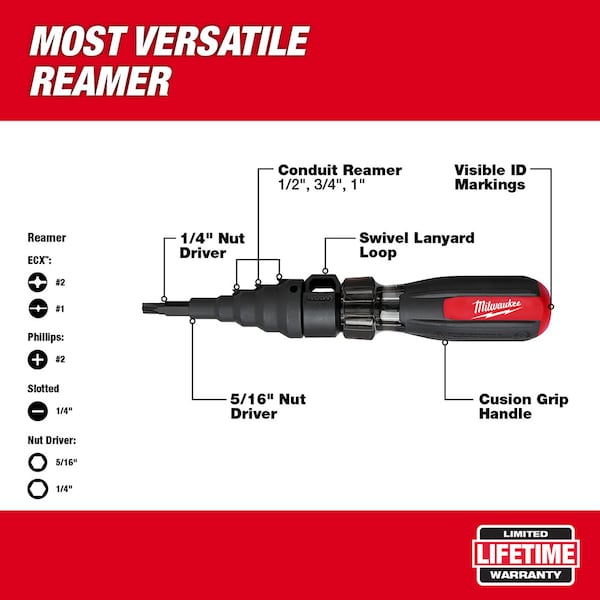 7in1 Conduit Reamer With ECX Bit