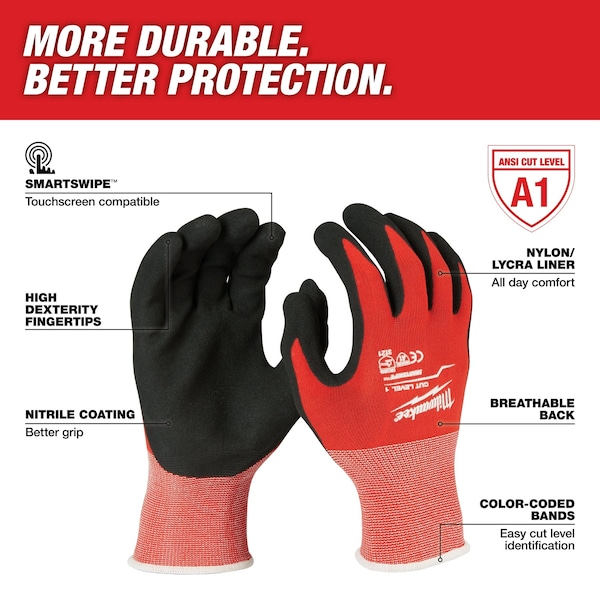 Cut 1 Dipped Gloves - XXL