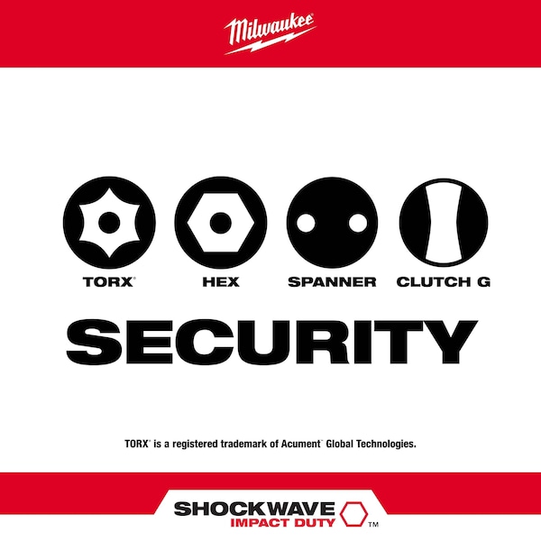 SHOCKWAVE Impact  Security Insert Bit Set - 9PC