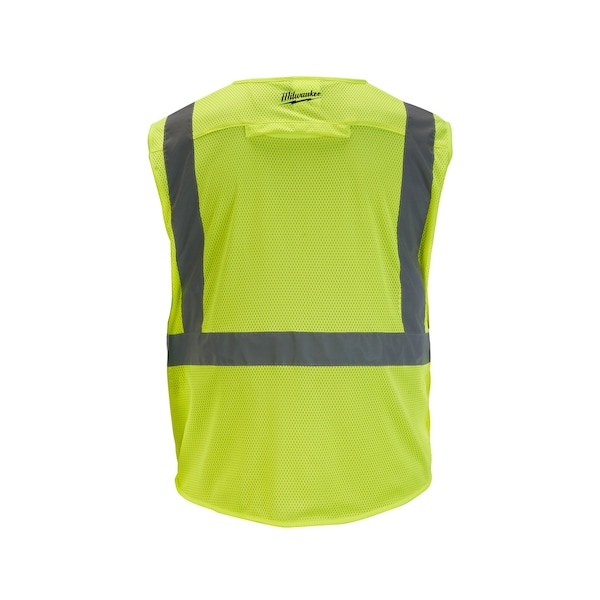 Class 2 High Visibility Yellow Mesh Safety Vest - Small/Medium