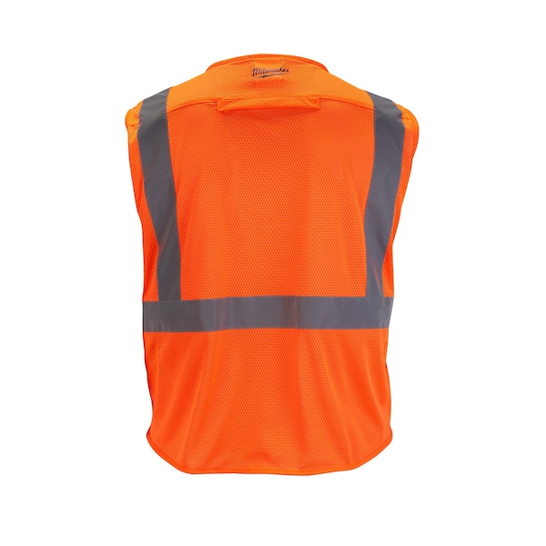 Class 2 High Visibility Orange Mesh Safety Vest - Small/Medium