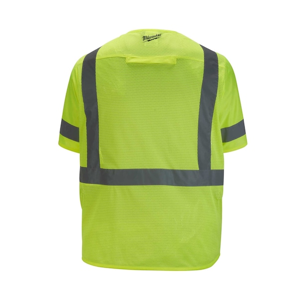 Class 3 High Visibility Yellow Safety Vest - Small/Medium