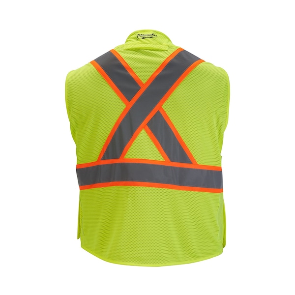 Class 2 CSA Compliant Breakaway High Visibility Yellow Mesh Safety Vest - Small/Medium