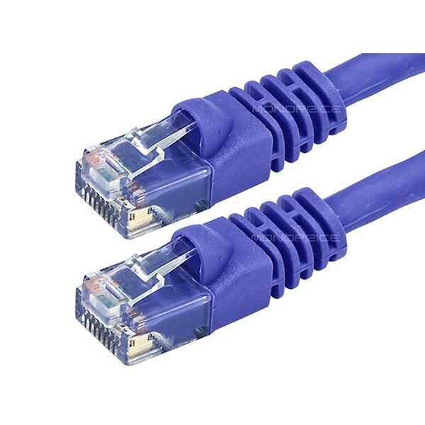 Ethernet Cable,Cat 5e,Purple,0.5 Ft.