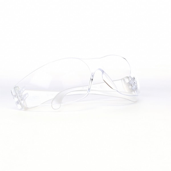 Virtua Safety Glasses, Scratch-Resistant, Wraparound, Frameless, Clear Arm, Clear Lens