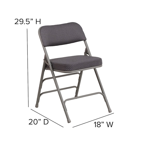 Gray Fabric Folding Chair