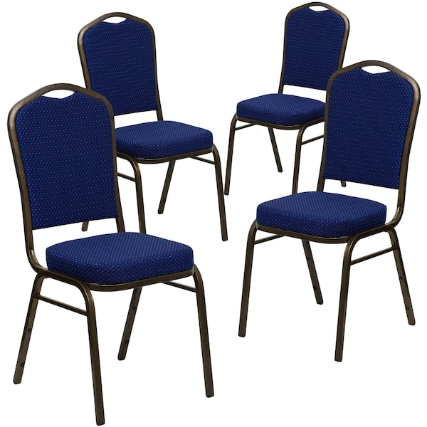 Navy Blue Fabric Banquet Chair