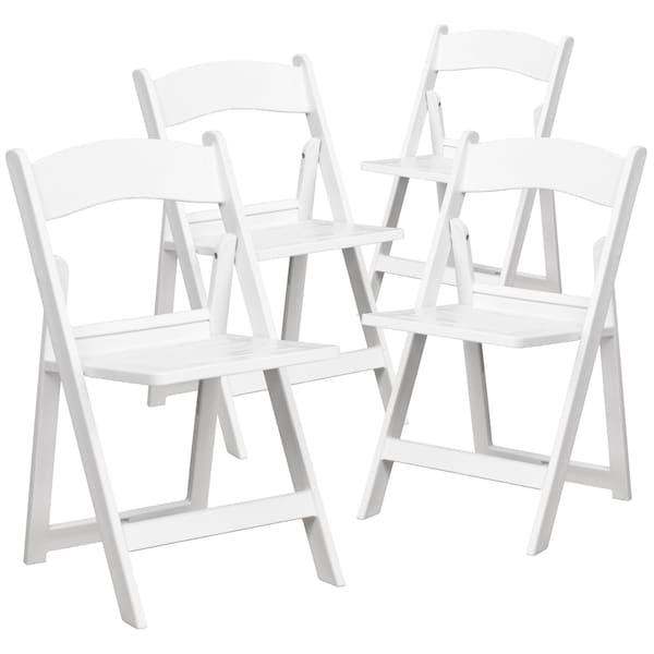 White Resin Folding Chair