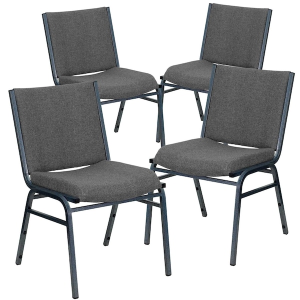 HERCULES Series Heavy Duty Gray Fabric Stack Chair