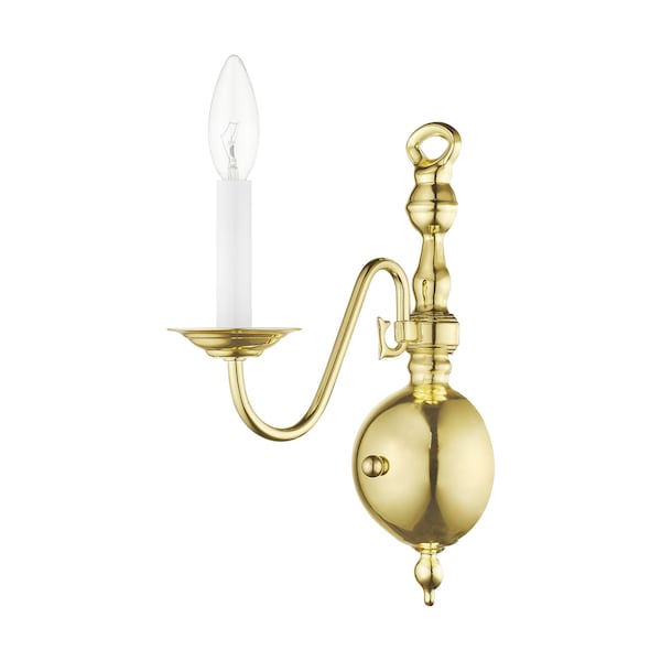 Williamsburgh 1 Light Polished Brass Wal