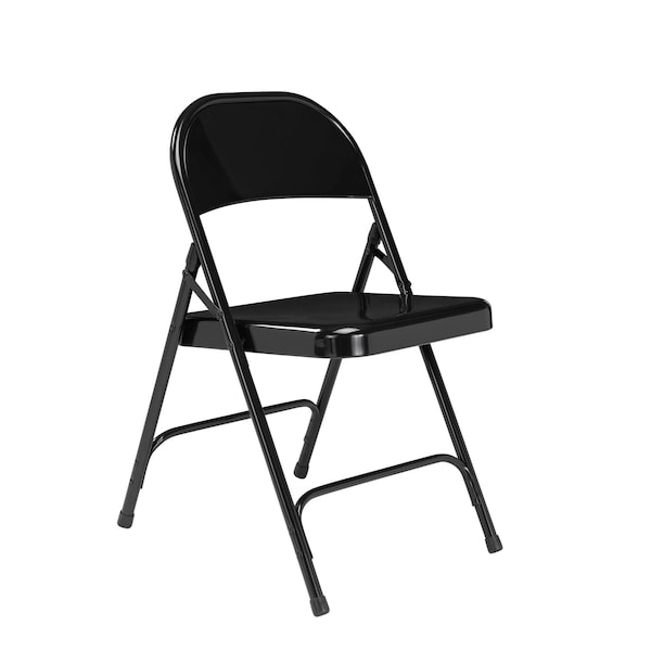 Folding Chair, Steel, Black,PK4