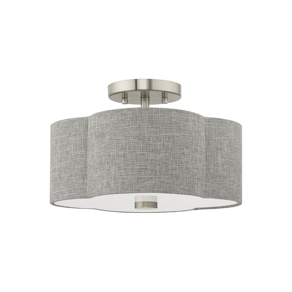 Kalmar 2 Light Brushed Nickel Ceiling Mount