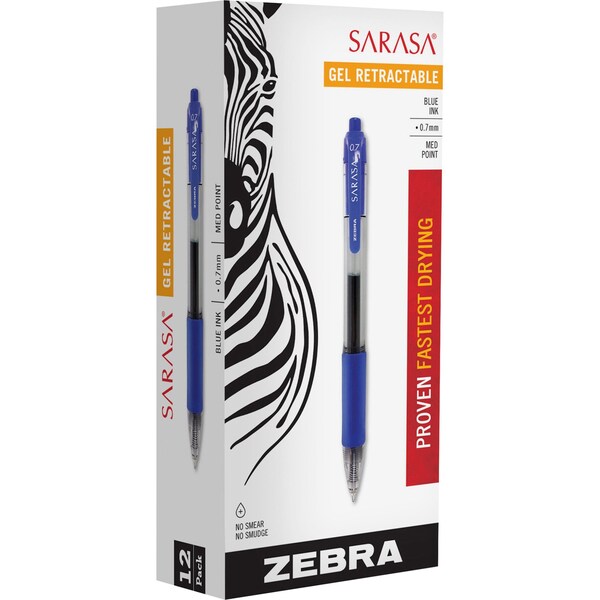 Sarasa Dry X20 Gel Retractable 0.7mm Blue Dozen