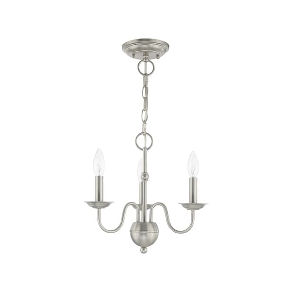 Windsor 3 Light Brushed Nickel Mini Chan