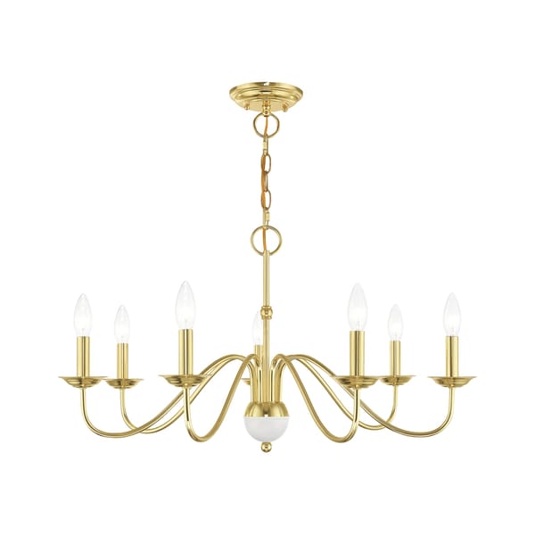 Windsor 7 Light Polished Brass Chandelier