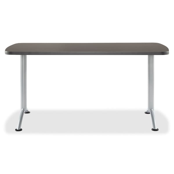 Rectangle ARCâ„¢ Table, Gray Walnut /Silver Leg - 30 X 60, 30 X 60 X Walnut