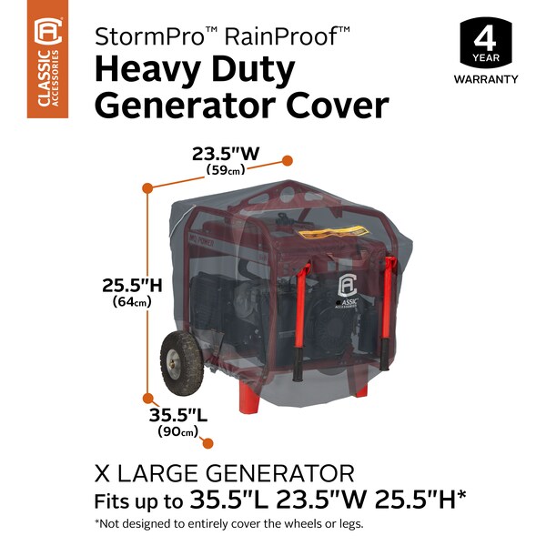 StormPro RainProof Heavy-Duty Generator Cover,33.5L X 21.5W X 25.5H