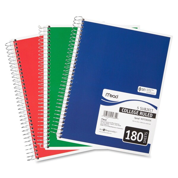 Spiral Notebook,Wire Bound,College Rule