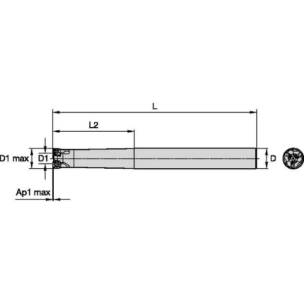 Cutter,Mill,VXF-07 D0.62 Z2 In Cyl End