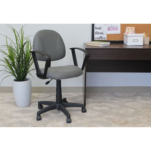 GrayPosture Deluxe Office Task Chair,25L40H,Loop,TweedSeat,B317Series