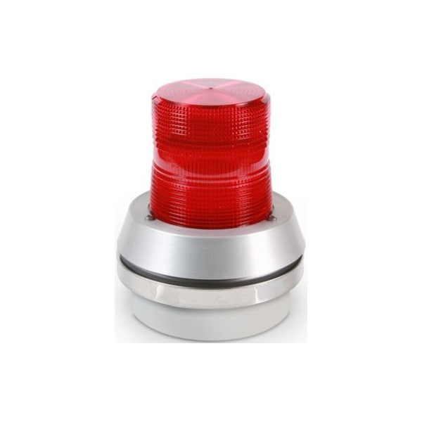 Flashing Light With Horn,120VAC,Red Lens