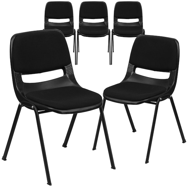 Black Plastic Pad Stack Chair