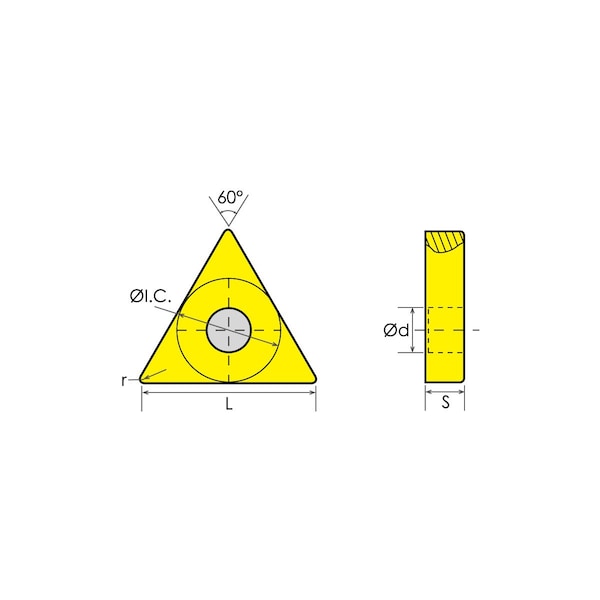 TNMG-221 C-5 TiN Coated Carbide Insert