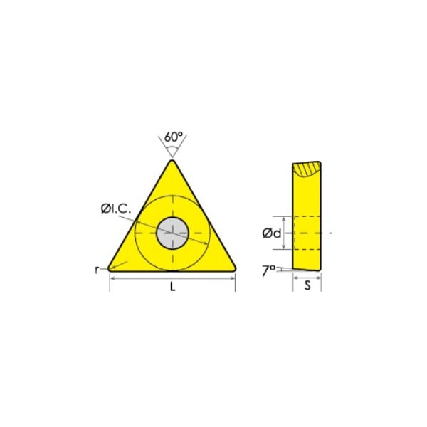 TCMT-21.51 TiN Coated C-6 Carbide Insert