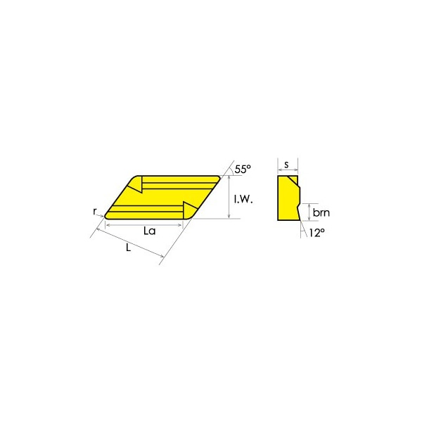 KNUX-160410R12 Profiling Coated Carbide Insert