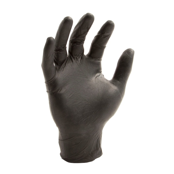 Disposable Gloves, Nitrile, Powder Free, Black, XL, 100 PK