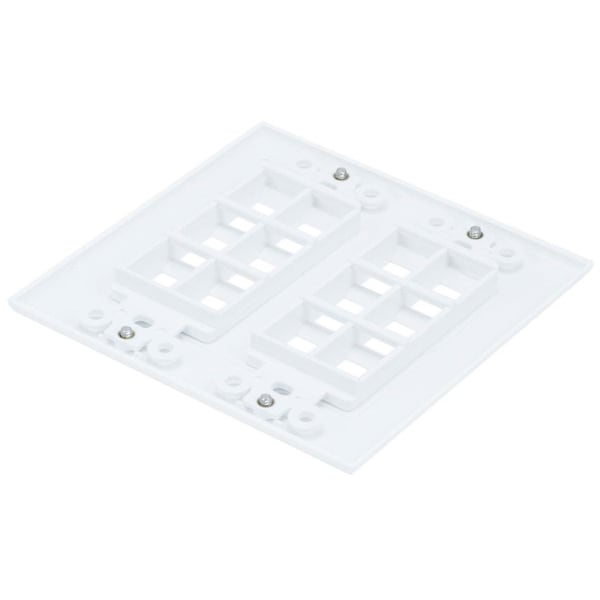 WallPlate,Blank,12 Hole,2 Gang, White