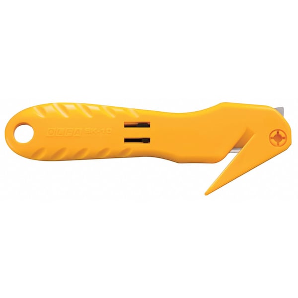 6-9/32 In L. Hook-Style Safety Cutter, Fixed Blade, Safety Recessed