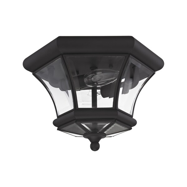 Monterey/Georgetown 2 Light Black Outdoor Ceiling Mount