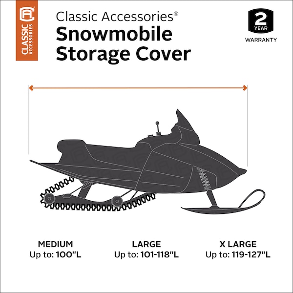 Travel Cover,101-118L,Blk Snowmobile