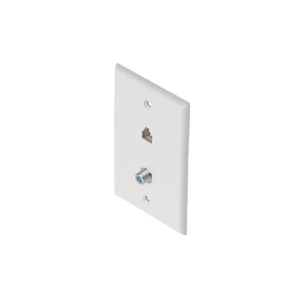 Wall Plate White, Telephone, 4C + 1-F81