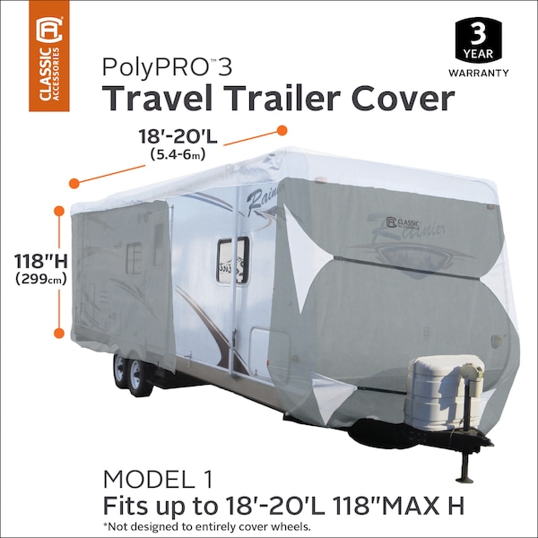 Toy Hauler Cover,18 Ft.-20 Ft. L RVs Grey