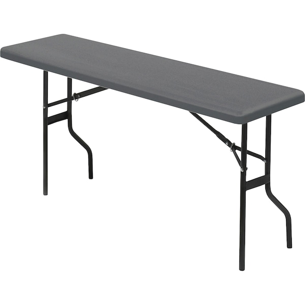 Rectangle IndestrucTableÃÂ® Classic Folding Table, Charcoal - 18 X 60, 18 W, 60 L, 29 H