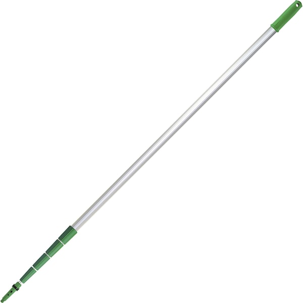 360 Threaded Telescoping Pole, 7/8 In Dia, Green, Aluminum/Plastic