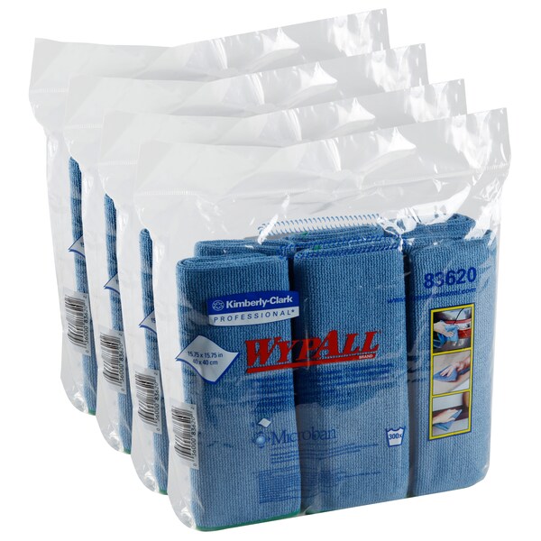 Microfiber Cloth Wipe 15-3/4 X 15-3/4, Blue
